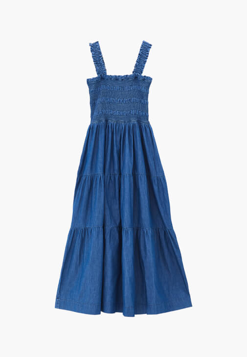 Denim Elbise ve Babet Kombini