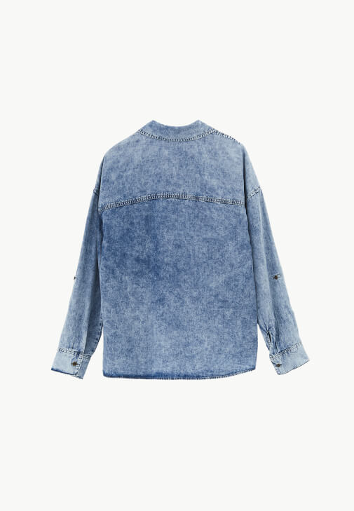 Tencel Gömlek ve Barrel-Fit Pantolon Kombini