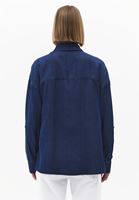 Bayan Mavi Cep Detaylı Denim Gömlek ( TENCEL™ )