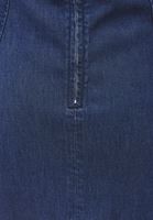 Bayan Mavi Fermuarlı Denim Mini Elbise ( TENCEL™ )