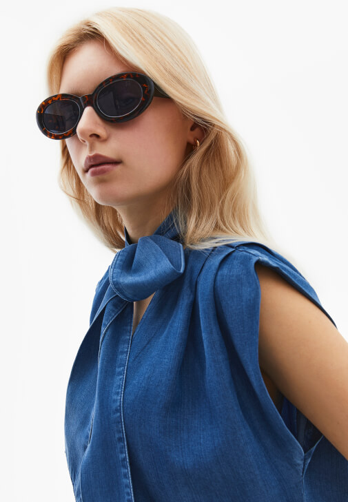 Tencel Bluz ve Kick Flare Pantolon Kombini