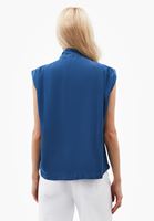 Bayan Mavi Yaka Detaylı Bluz ( TENCEL™ )