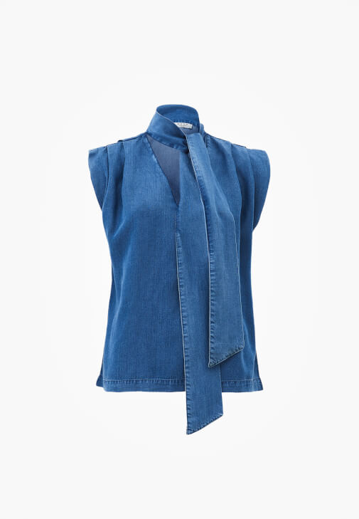 Tencel Bluz ve Kick Flare Pantolon Kombini