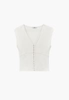 Bayan Bej V Yaka Tişört