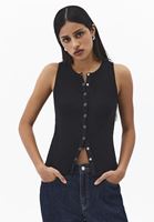 Bayan Siyah Çıtçıt Detaylı Atlet