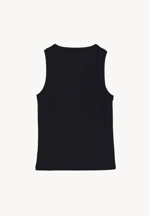 Çıtçıtlı Atlet ve Barrel-Fit Pantolon Kombini