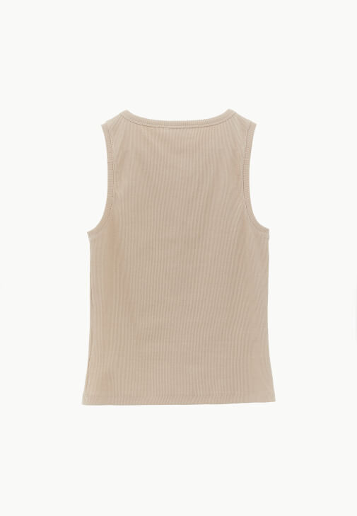 Çıtçıtlı Atlet ve Baggy-Fit Pantolon Kombini