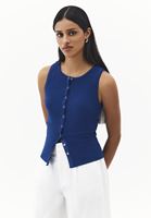 Bayan Lacivert Çıtçıt Detaylı Atlet