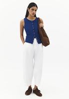 Bayan Lacivert Çıtçıt Detaylı Atlet