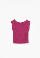 Bayan Pembe Bot Yaka Tişört