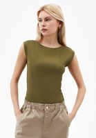 Bayan Yeşil Bot Yaka Tişört