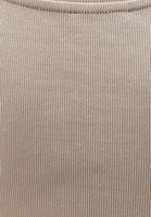 Bayan Bej Bot Yaka Tişört