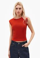 Bayan Turuncu Bot Yaka Tişört