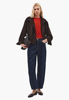 Bayan Turuncu Bot Yaka Tişört