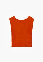 Bayan Turuncu Bot Yaka Tişört