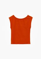 Bayan Turuncu Bot Yaka Tişört