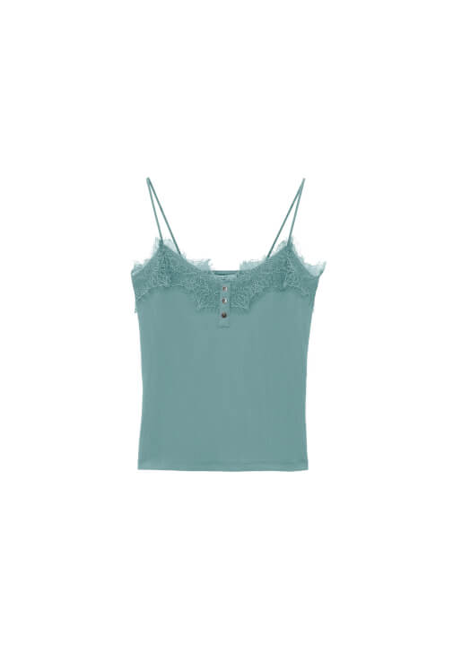 Dantelli Atlet ve Orta Bel Pantolon Kombini