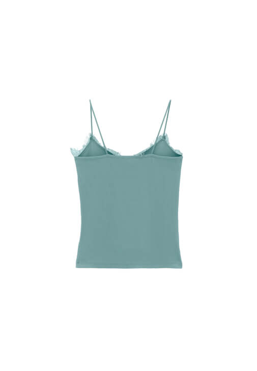 Dantelli Atlet ve Orta Bel Pantolon Kombini