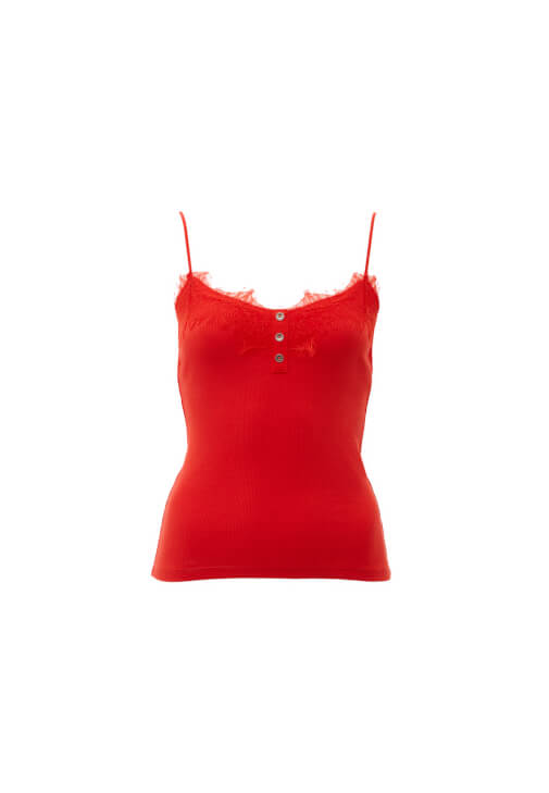 Dantelli Atlet ve Yüksel Bel Denim Pantolon Kombini