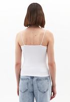 Bayan Beyaz Dantel Detaylı Atlet