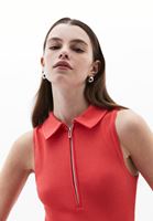 Bayan Pembe Polo Yaka Fermuarlı Atlet