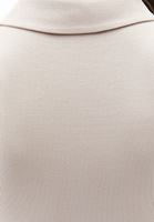 Bayan Bej Polo Yaka Fermuarlı Atlet