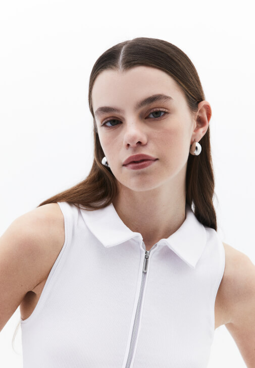 Polo Yaka Atlet ve Baggy-Fit Pantolon Kombini