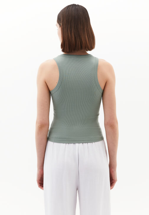 Halter Yaka Atlet ve Keten Pantolon Kombini