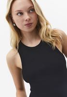 Bayan Siyah Pamuklu Halter Yaka Atlet