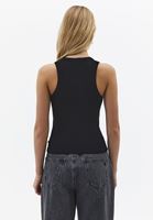 Bayan Siyah Pamuklu Halter Yaka Atlet