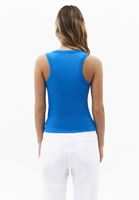 Bayan Mavi Pamuklu Halter Yaka Atlet
