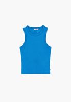 Bayan Mavi Pamuklu Halter Yaka Atlet