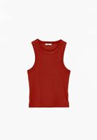 Bayan Kırmızı Pamuklu Halter Yaka Atlet