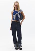 Bayan Lacivert Pamuklu Halter Yaka Atlet