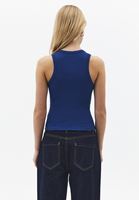 Bayan Lacivert Pamuklu Halter Yaka Atlet