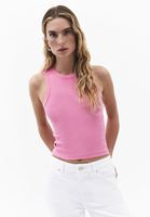 Bayan Pembe Pamuklu Halter Yaka Atlet