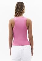 Bayan Pembe Pamuklu Halter Yaka Atlet