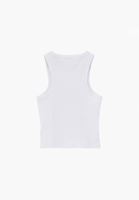 Bayan Beyaz Pamuklu Halter Yaka Atlet