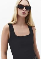 Bayan Siyah Kare Yaka Atlet