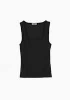 Bayan Siyah Kare Yaka Atlet