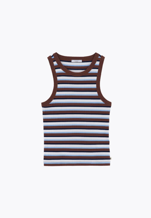 Çizgili Atlet ve Pantolon Kombini