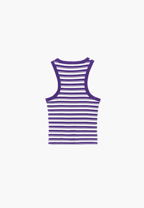 Çizgili Atlet ve Wide-Leg Pantolon Kombini