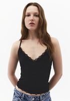 Bayan Siyah Dantel Detaylı Atlet