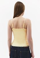 Bayan Sarı Dantel Detaylı Atlet