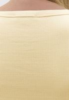 Bayan Sarı Pamuklu U Yaka Tişört