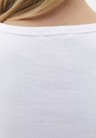 Bayan Beyaz Pamuklu U Yaka Tişört