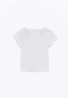 Bayan Beyaz Pamuklu U Yaka Tişört