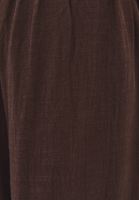 Bayan Kahverengi Keten Karışımlı Wide-Leg Pantolon