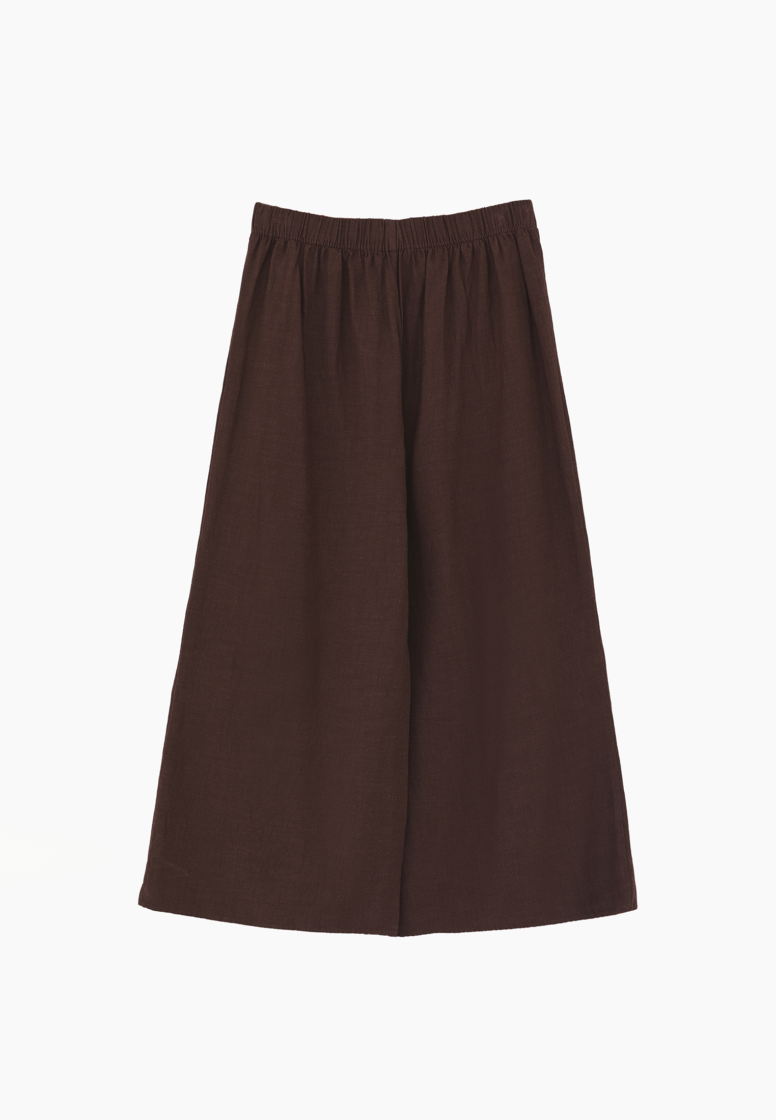 Kahverengi Keten Karışımlı Wide-Leg Pantolon 26YOX-KEMBAGPAN | OXXO