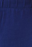 Bayan Mavi Keten Karışımlı Barrel-Fit Pantolon